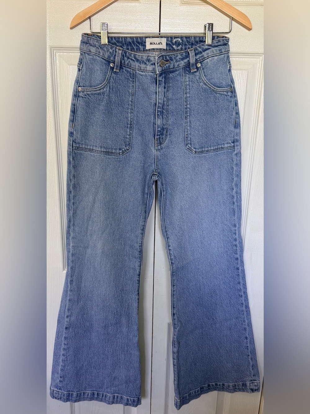 Rolla’s Eastcoast Flare High Rise Jeans Size 30 Light Wash Wide Leg Flare